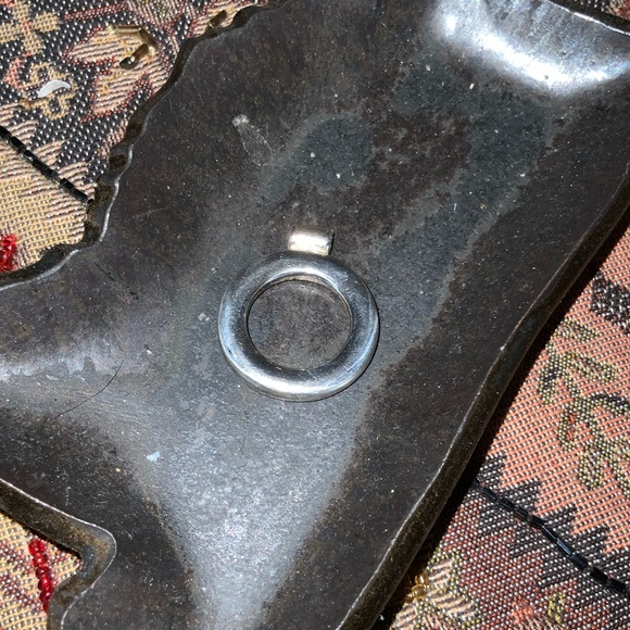 Vintage Round 925 Circle Slider Pendant - Picture 5 of 6